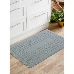 Millfield Greek Key Door Mat Dark Grey / 60cm W x 110cm L