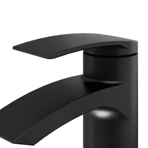 GoodHome Kariya Tall Matt Black Basin Mixer Tap