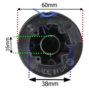 SPARES2GO Bump Feed Line Spool compatible with Black & Decker GL250 GL310 GL360 Strimmer Trimmer (9m x 1.5mm)