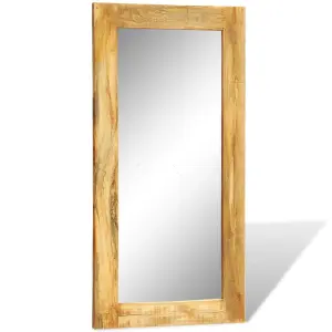 Berkfield Wall Mirror with Solid Wood Frame 120 x 60 cm