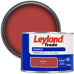 Leyland Trade Vinyl Matt Walls & Ceilings Emulsion Paint Burnt Red (PPG17-13) 350ml Tester