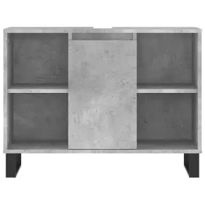 Berkfield Bathroom Cabinet Concrete Grey 80x33x60 cm Engineered Wood