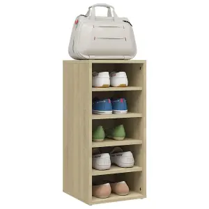 Berkfield Shoe Cabinet Sonoma Oak 31.5x35x70 cm Engineered Wood