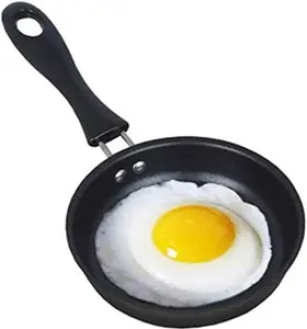 Demoyaya Non Stick Mini Pan For One Egg, 4.7" 12cm Egg Frying Pan With Handle Heat Resistant Pot, Portable Camping Cooking Omelet Skillet Pans For