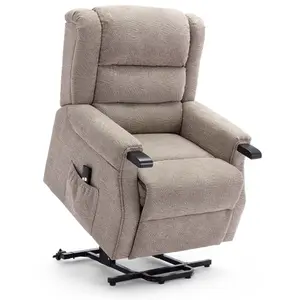 Ashfield Electric Fabric Single Motor Riser Rise Recliner Lift Mobility Tilt Chair Mocha