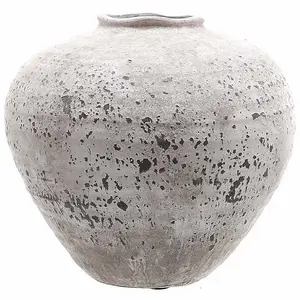 Regola Vase - Ceramic - L28 x W28 x H26 cm - Stone