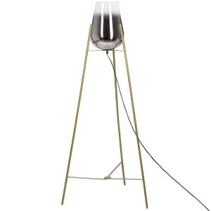 Beliani Glam Metal Floor Lamp Gold MENA