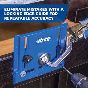 Kreg Cabinet Hardware Jig - Adjustable edge guide for easy positioning