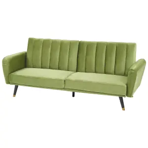 Sofa Bed VIMMERBY Olive Green Velvet