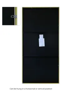 MirrorOutlet The Artus Gold Aluminium Edged Wall Mirror 200CM X 100CM