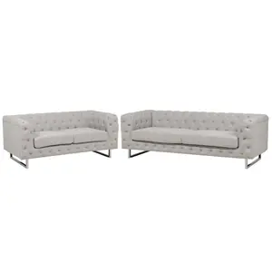 Fabric Sofa Set Beige VISSLAND