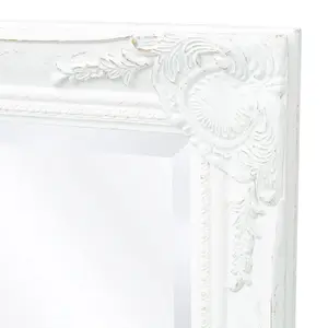 Berkfield Wall Mirror Baroque Style 100x50 cm White