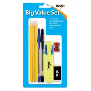 Tiger Stationery Set (Pack of 8) Multicoloured (One Size)