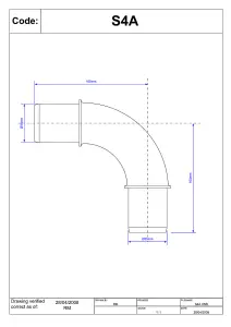 McAlpine S4A 1.25" Pushfit 90 degree Overflow Bend