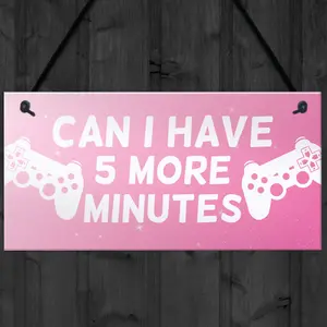 Funny Girls Bedroom Sign GIRL GAMER Gift For Daughter Pink Gaming Sign