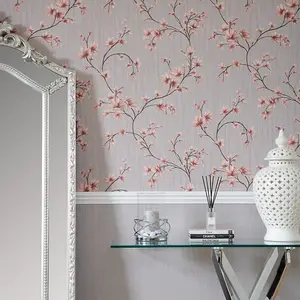 Francesca Wallpaper In Glittering Grey