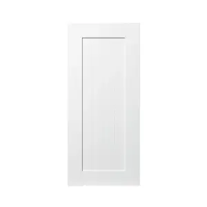 GoodHome Alpinia Tongue & groove Matt white Shaker Tall wall Cabinet door (W)400mm (H)895mm (T)18mm