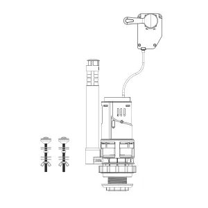 Flomasta Dual Flush valve (Dia)48mm