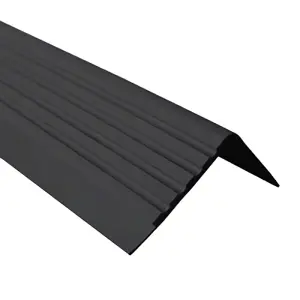 Stair non anti slip nosing rubber angle step edge trim PVC RS 90cm black