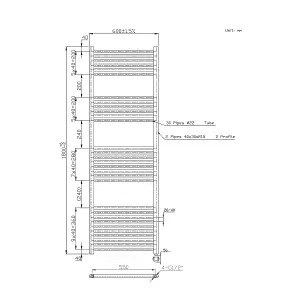 Right Radiators Prefilled Thermostatic Electric Heated Towel Rail Straight Bathroom Ladder Warmer - Anthracite 1800x600 mm