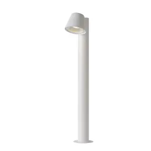 Lucide Dingo-Led Modern Bollard Light Outdoor - LED Dim. - GU10 - 1x5W 3000K - IP44 - White