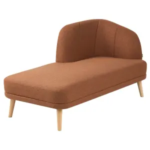 Right Hand Fabric Chaise Lounge Golden Brown TANLAY