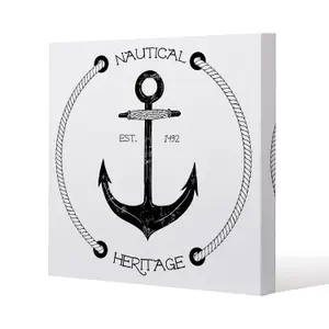 Nautical Anchor (Canvas Print) / 101 x 101 x 4cm