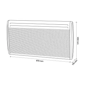 Dillam Electric 2000W White Panel heater