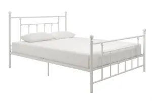 Manila Metal Bed White, King Size