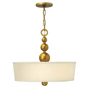 Elstead Zelda 3 Light Ceiling Pendant Vintage Brass, E27