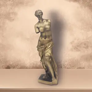 Bronzed Figurine Venus Aphrodite Resin Ornament Home Decoration Antique Look