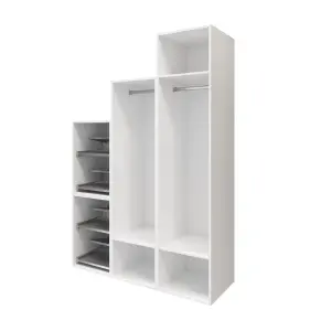 GoodHome Atomia Freestanding Matt white Chipboard Wardrobe (H)2250mm (W)500mm (D)580mm