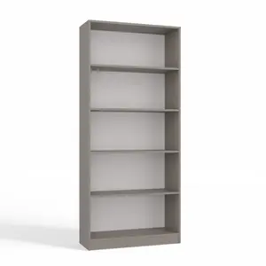 Albee Bookcase Clay / (5 Shelves) 182 cm H x 80 cm W x 32 cm D