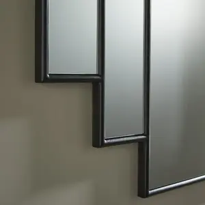 Wall Mirror Charleston Rectangular Shape with Black Frame- H 90cmxW 90cmxD 2cm for Hanging in Sideboard or Dressing table