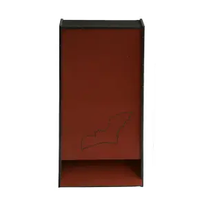 Integrated Eco Cavity Bat Box - Recycled LDPE Plastic/Wood - L10.5 x W21.5 x H44 cm - Brick