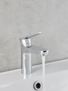 GoodHome Cavally Medium Chrome effect Round Basin Mono mixer Tap