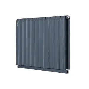 Aluminum Radiator Compatible with Heat pump. Energy Efficient. Model "Onyx" Grey. 800 .500mm