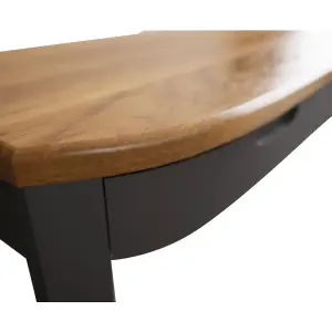 Brahms Oak and Charcoal Painted Compact Desk