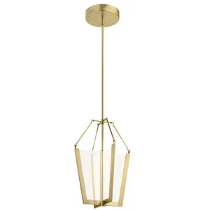 Luminosa Kichler Calters Integrated LED Pendant Ceiling Light Champagne Gold, 3000K