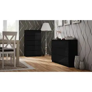 Tonya 5 Drawer 70cm Chest of Drawers Black