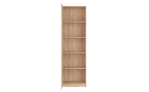 Tall Cabinet Bookcase Storage Slim Narrow Unit Compact 1 Door Sonoma Oak Nepo