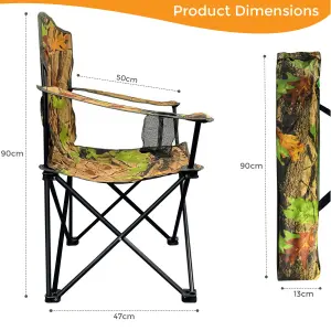 2X Portable Folding Outdoor Chair  Ideal for Camping, Garden, Fishing & Travel