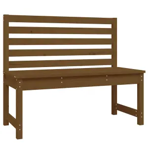 Berkfield Garden Bench Honey Brown 109 cm Solid Wood Pine