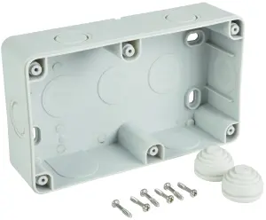 Weatherproof Outdoor Single Switch and Socket with PVC Covers