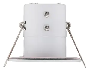 Luceco Matt White Fixed LED Fire-rated Warm white Downlight 5W IP65