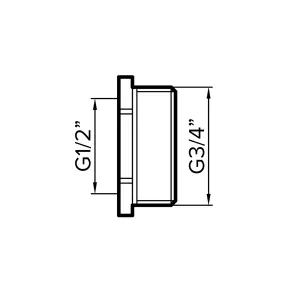 Plumbsure Threaded Reducing Pipe fitting bush (Dia)19mm