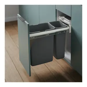 REJS recycle bin, pull out waste bin - W: 300mm (JC603), without front fixing brackets