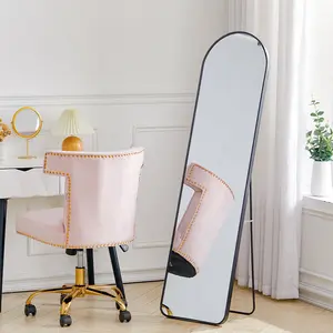 Lourinda Metal Framed Full Length Mirror in Black 160 cm H x 50 cm W