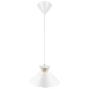 Nordlux Dial 25 Indoor Living Room Dining Office Hallway Pendant Ceiling Light in White (Diam) 25cm