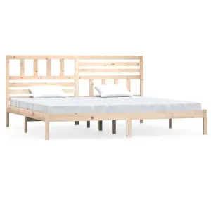 Berkfield Bed Frame Solid Wood Pine 180x200 cm 6FT Super King